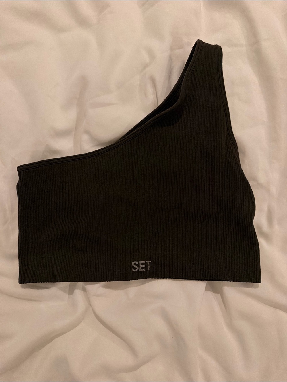 SET ACTIVE One Shoulder Bra Espresso XS/S